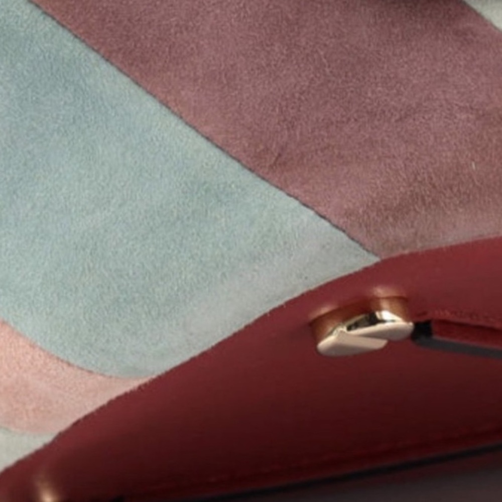 Valentino Multicolor Chevron leather Satchel - Picture 9 of 12